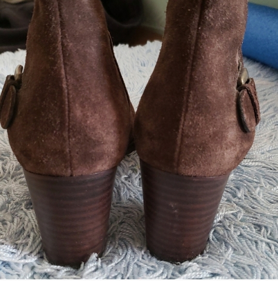 Cole Haan Chelsea Brown Ankle Strap Heeled Boots Size 7.5 - Picture 8 of 11